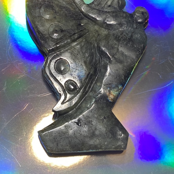 Natural Crystal Labradorite Quartz Butterfly Gems Goddess Healing Reiki 801g - Picture 6 of 7